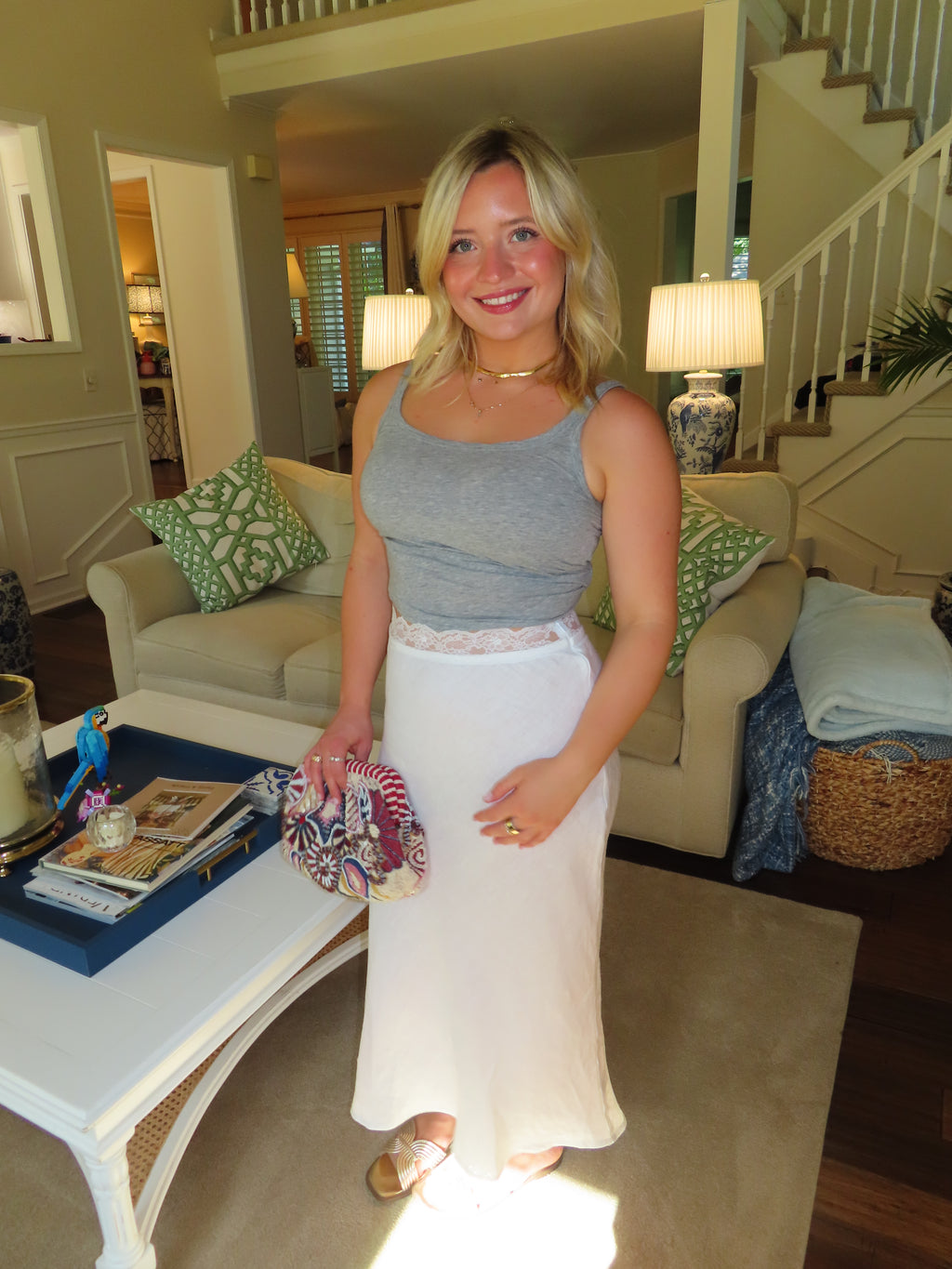 Italian Linen Lace Skirt