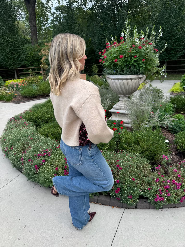 Camel Mock Neck Knit