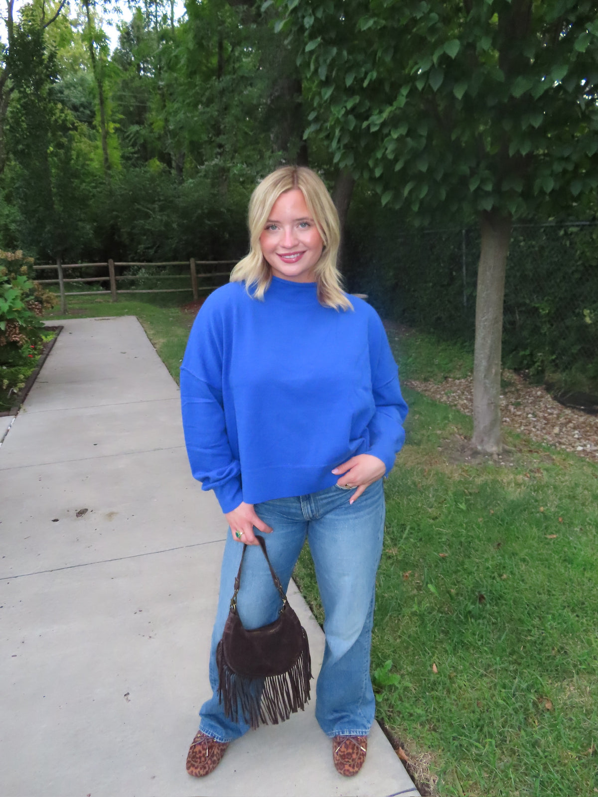 Kansas Blue Mock Neck