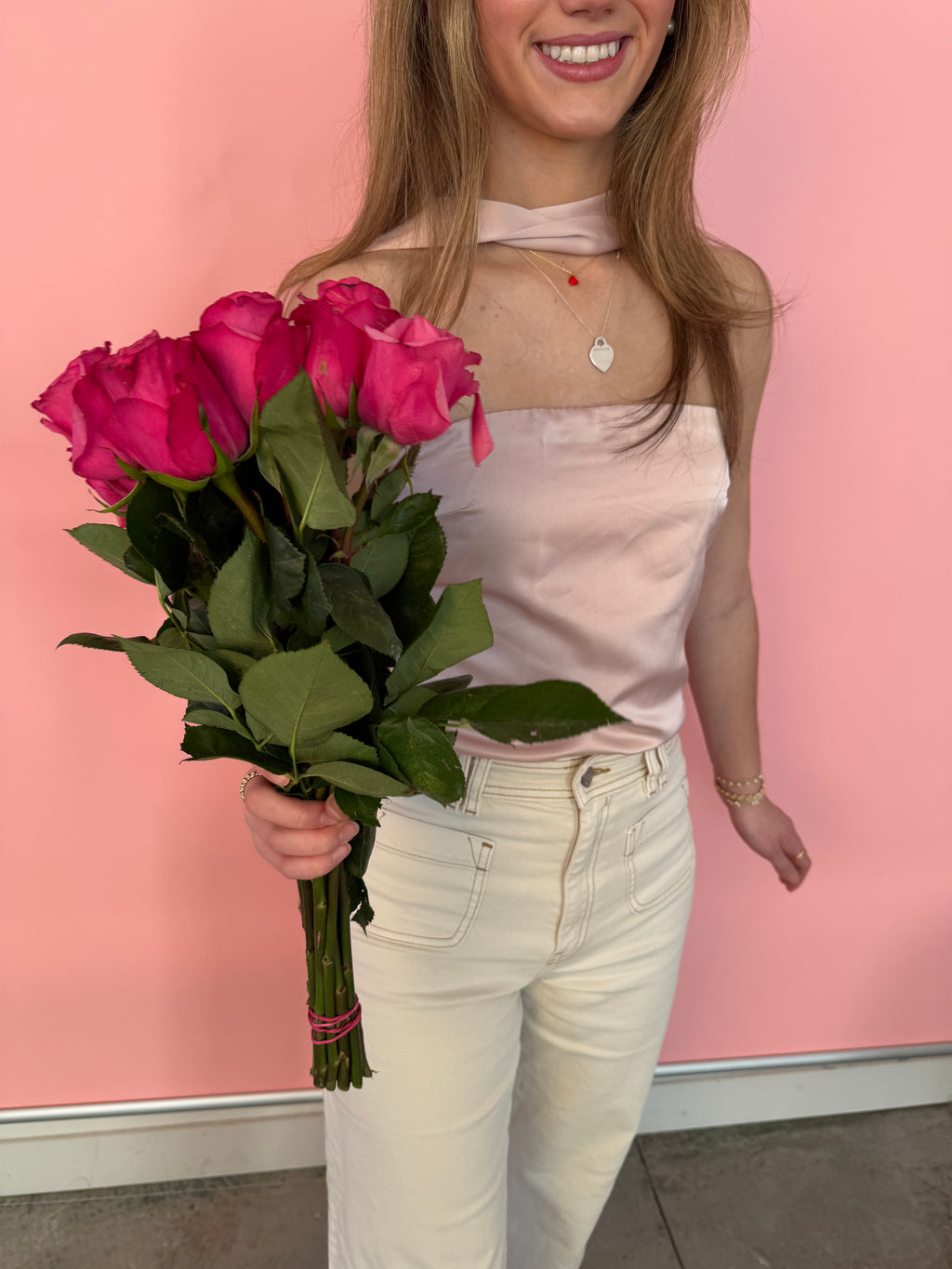 Pink Valentine Scarf Top