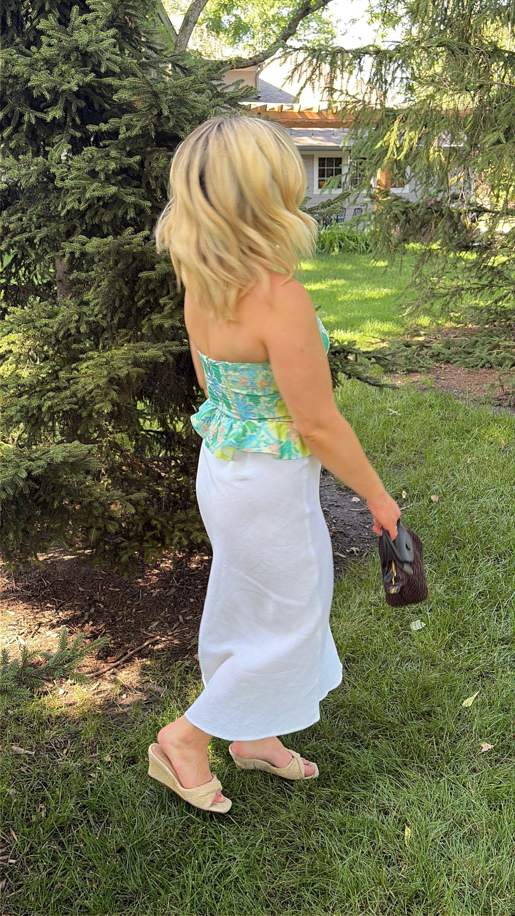 Colorful Vacay Strapless Top