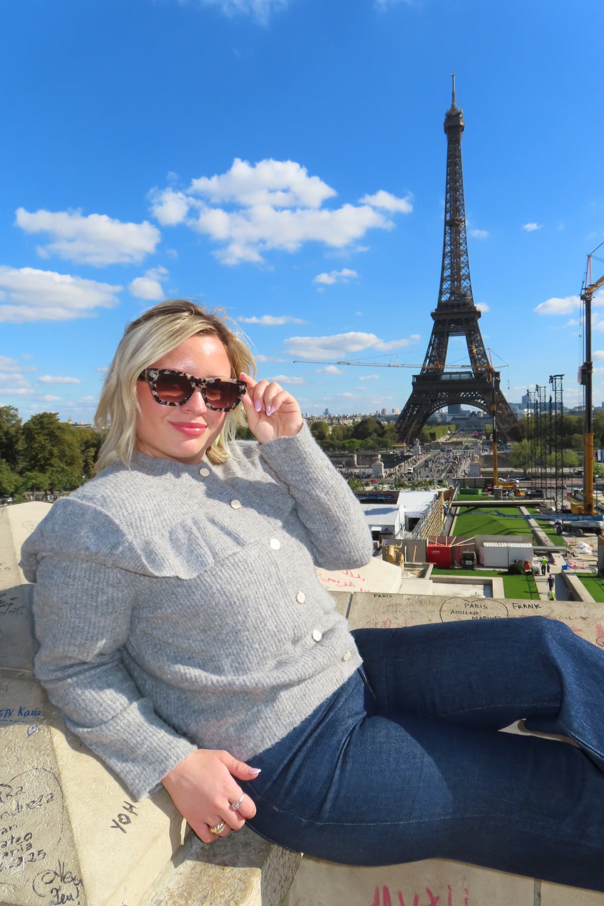 Eiffel Tower Ruffle Sweater