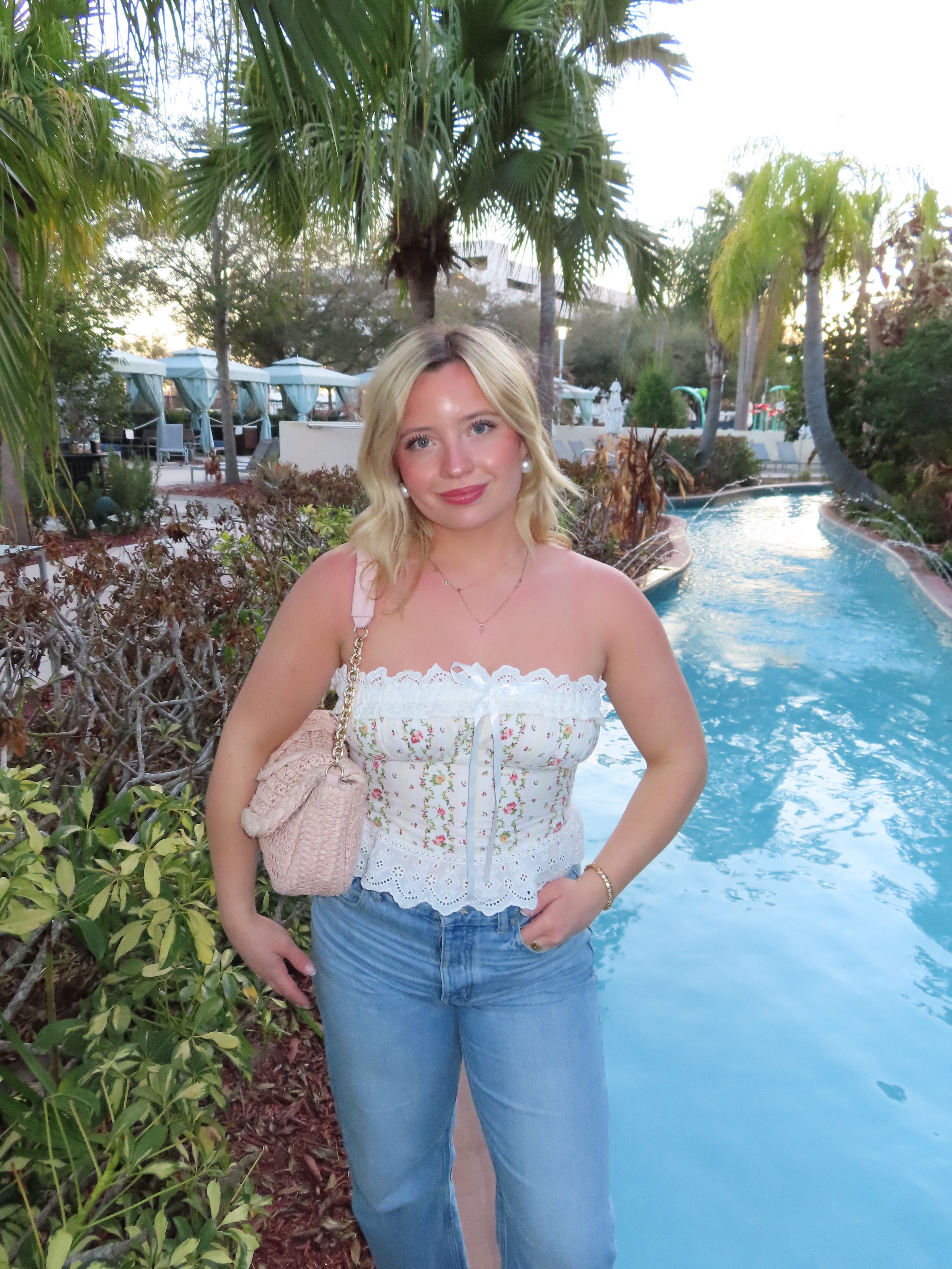 Floral Ruffle Tube Top