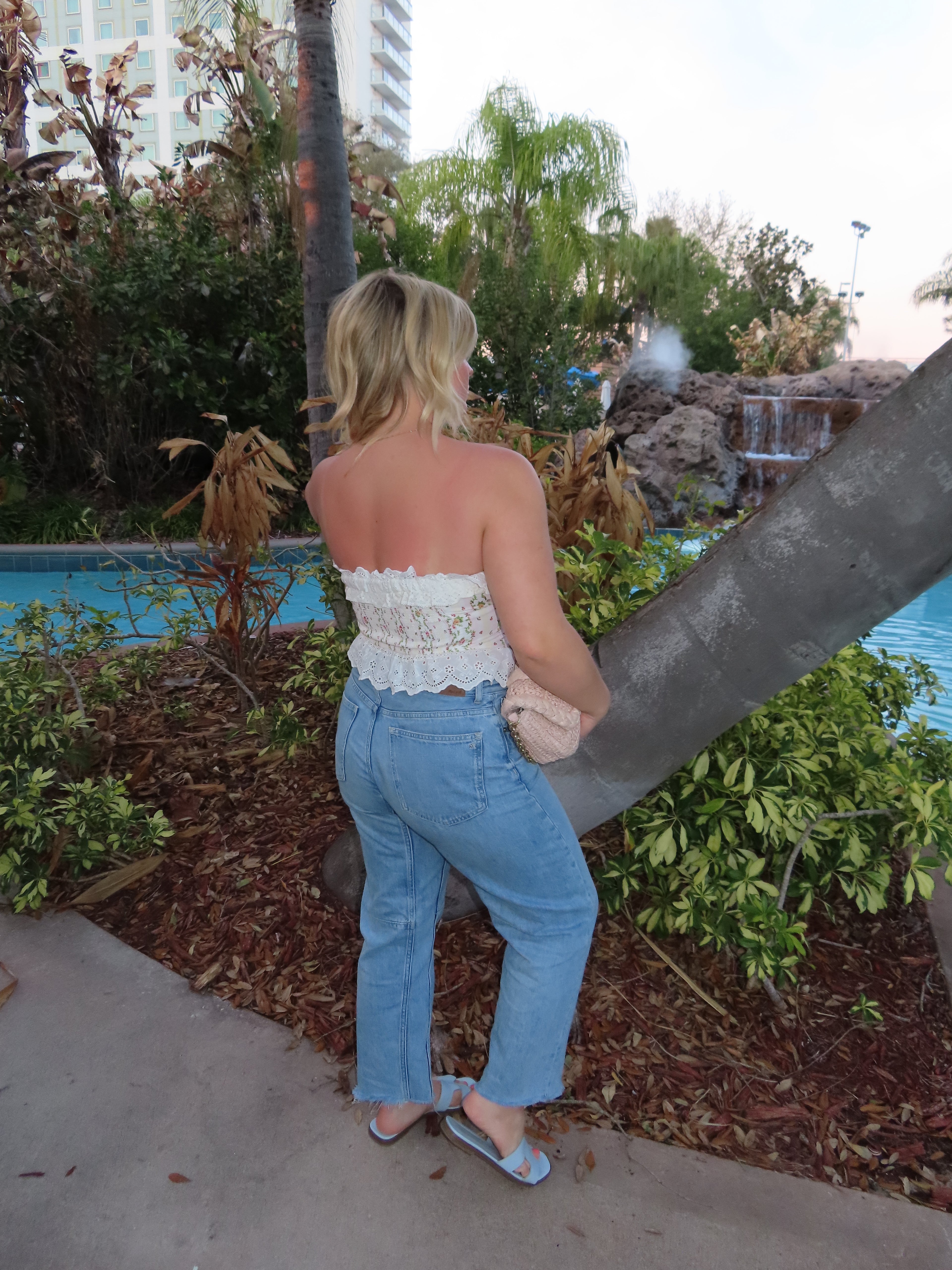 Floral Ruffle Tube Top