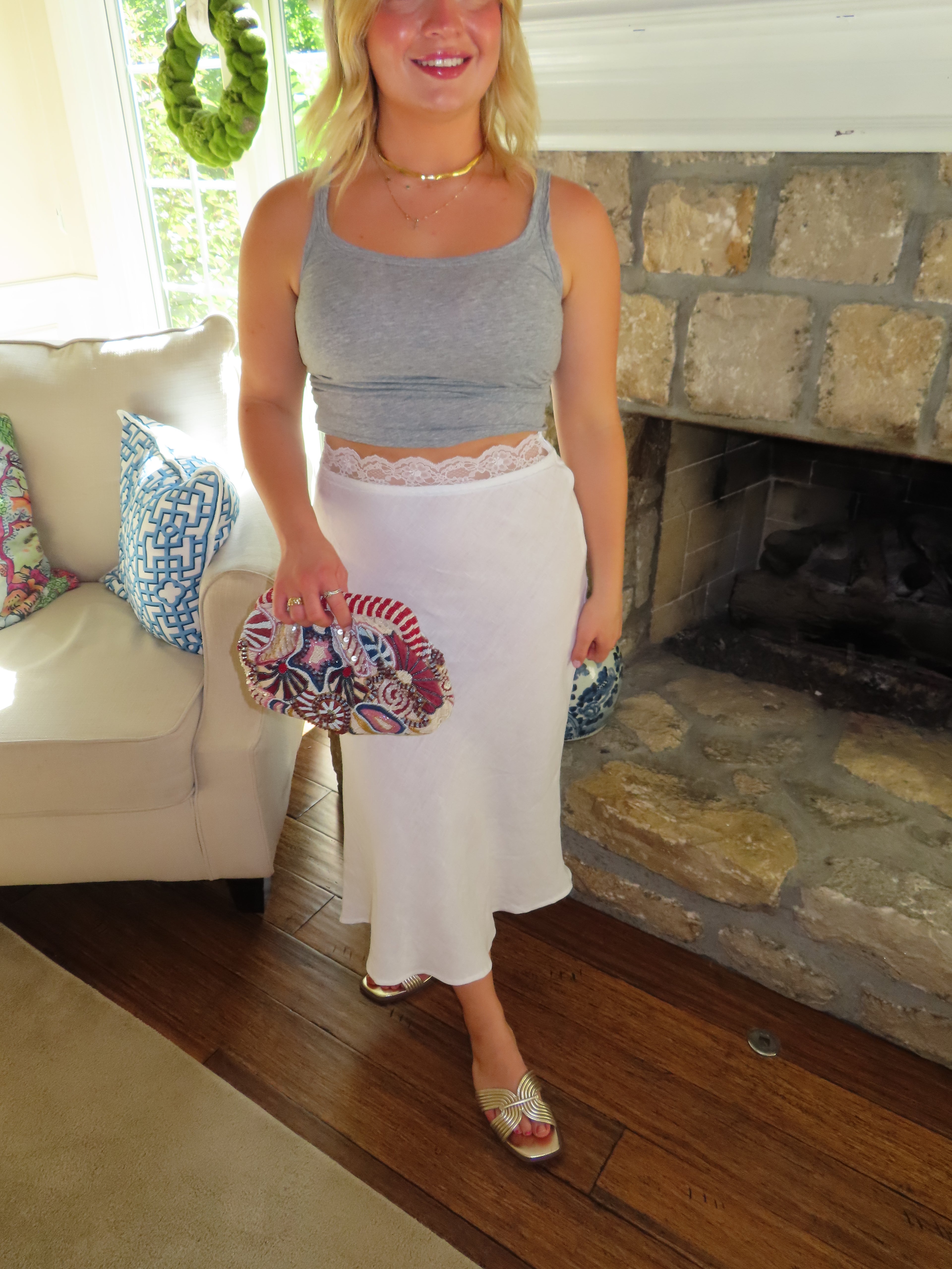 Italian Linen Lace Skirt