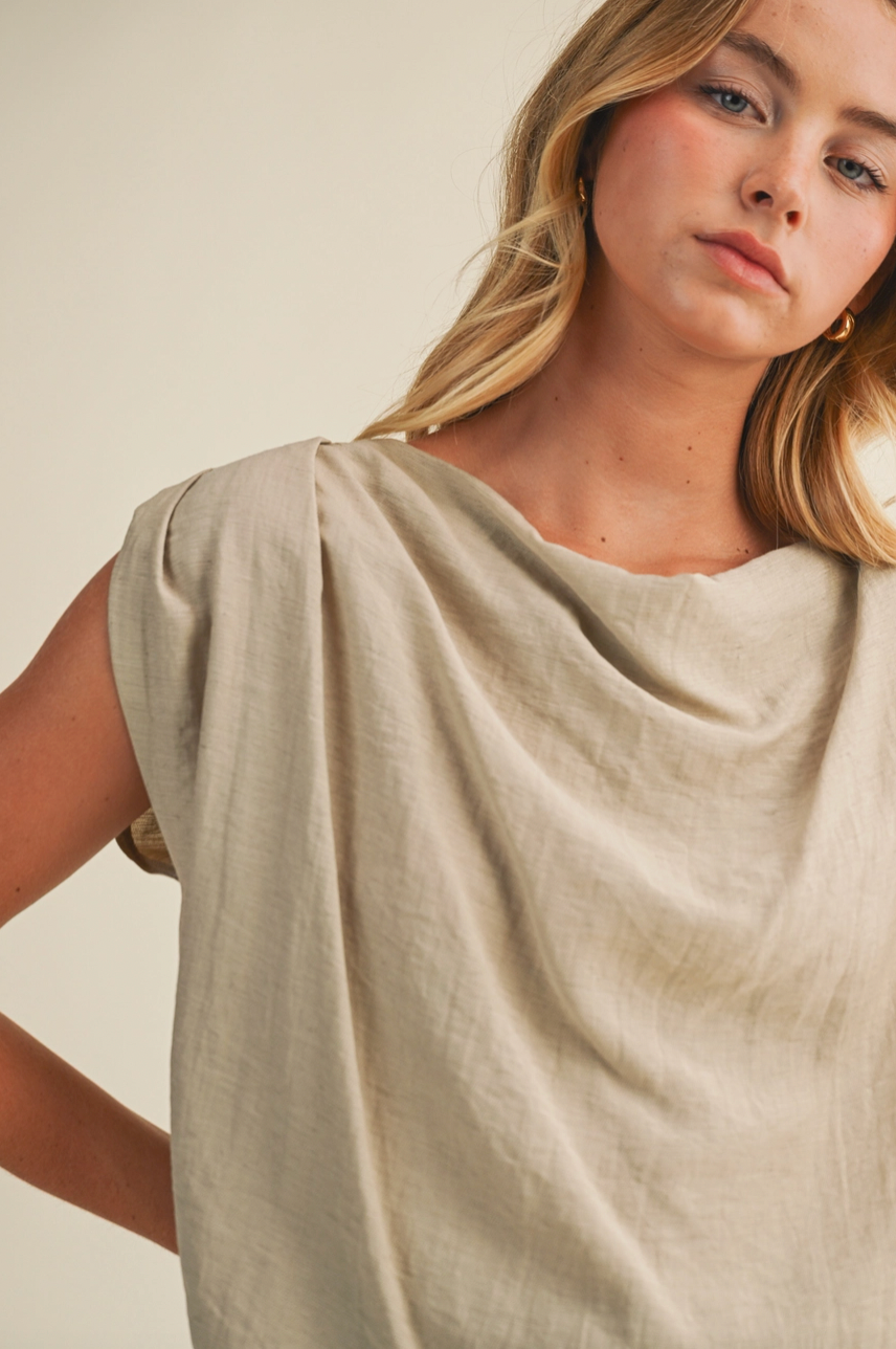 Sleeveless Linen Blouse